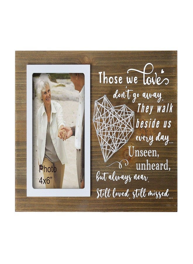 Buecasa Wooden Memorial Picture Frame 4x6 Inches Photo - Bereavement Sympathy Gifts for Loss of Loved One - Image 1